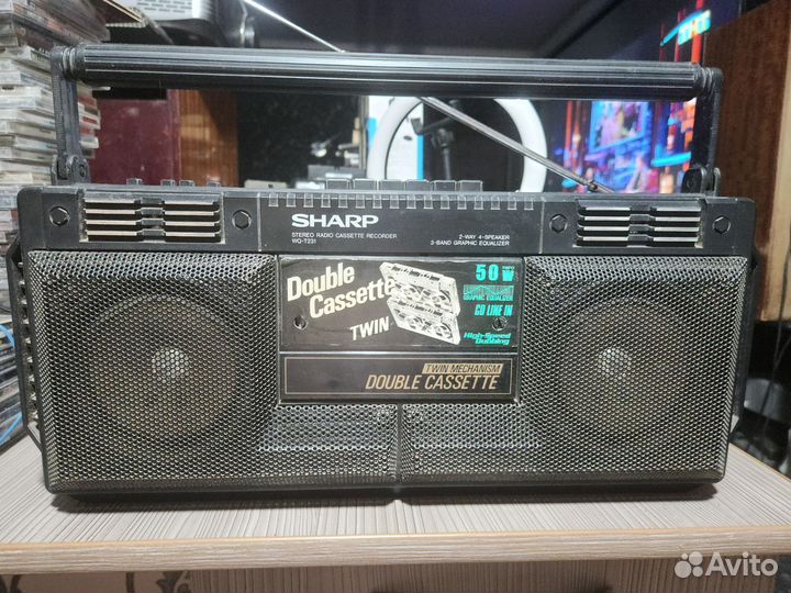 Sharp двухкассетгая магнитола
