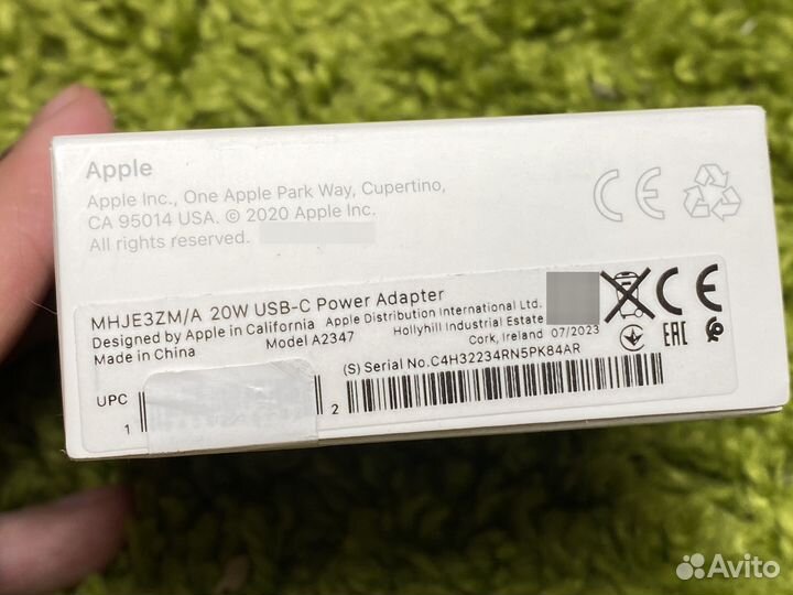 Оригинальная зарядка Apple, iPhone, iPad 20w USB-C