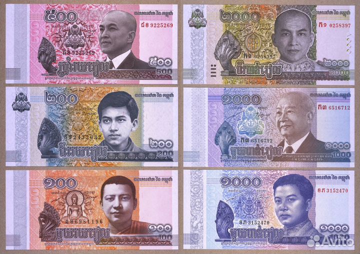 Набор банкнот Камбоджи 2014-22 гг