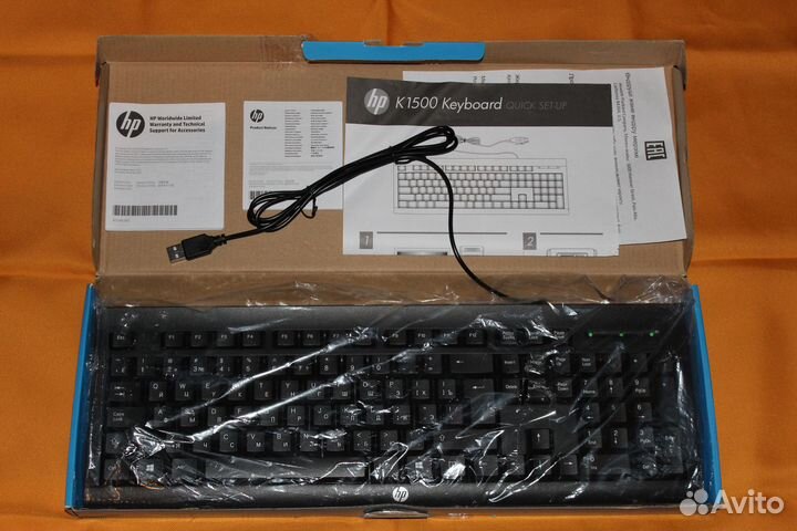 USB клавиатура HP K1500 чёрная