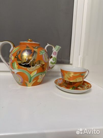 Чайная пара золотой олень