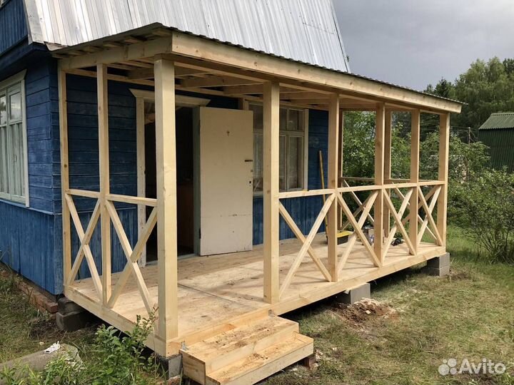 Пристройка веранды терассы строительство