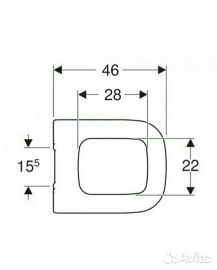 Keramag MyDay 57541000 крышка-сиденье шпильки 12см