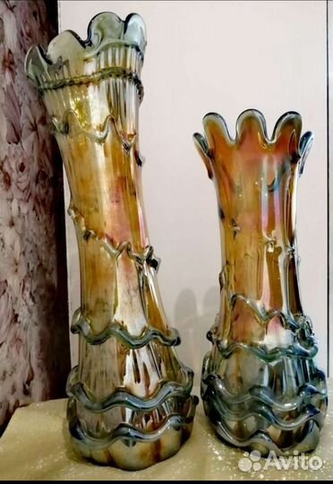 Ваза из цветного стекла СССР