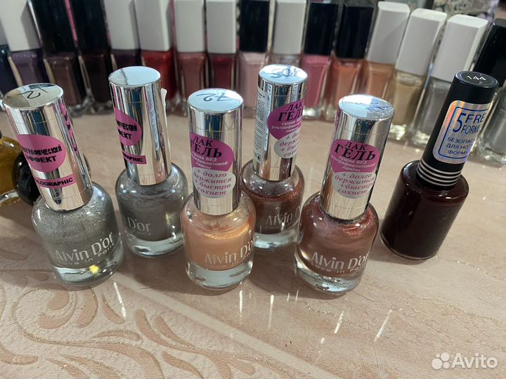 Лак для ногтей, трафареты, пластины для стемпинга