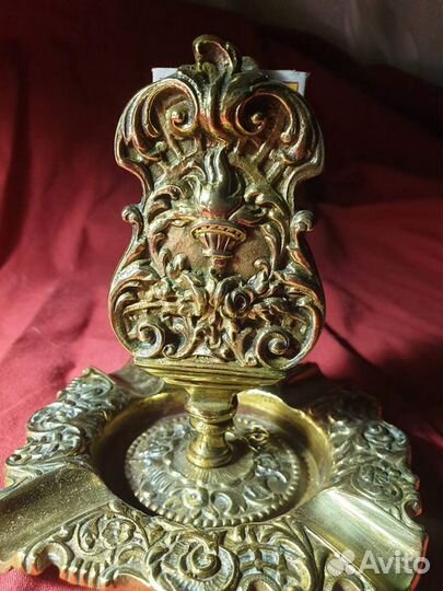 Пепельница-спичечница, бронза