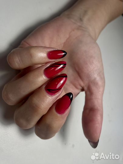 Маникюр с покрытием, наращивание