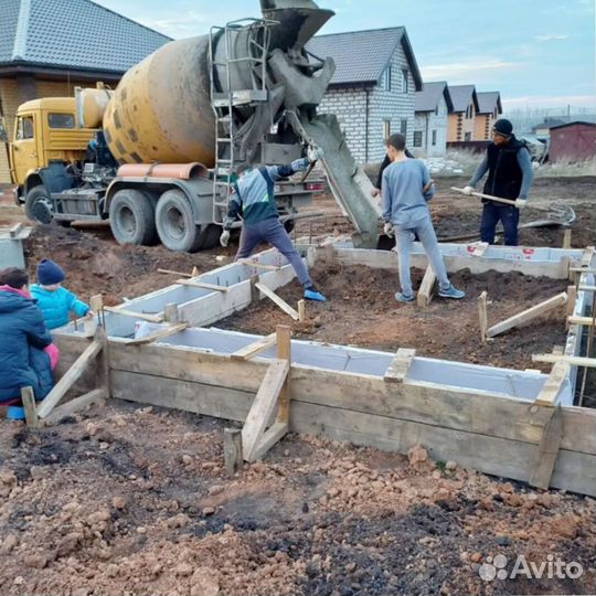 Бетон различных марок, лента 17 метров