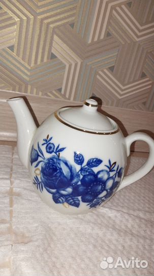 Чайник заварочный СССР, сахарница, чашки