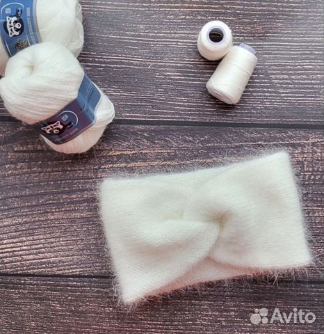 Повязка на голову вязаная в наличии и под заказ