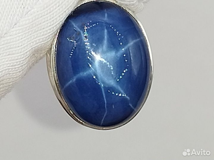 Сапфир звёздчатый кулон