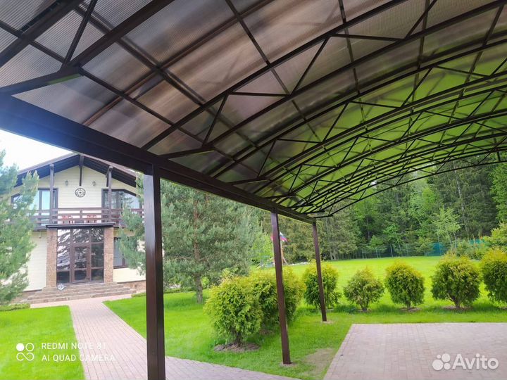 Навес под авто / навес с мягкой кровлей