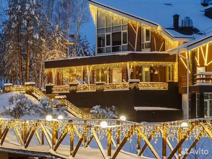 Гирлянда уличная бахрома 12м и 6м