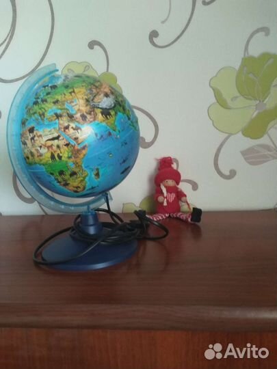 Глобус зоогеографический, детский, с подсветкой