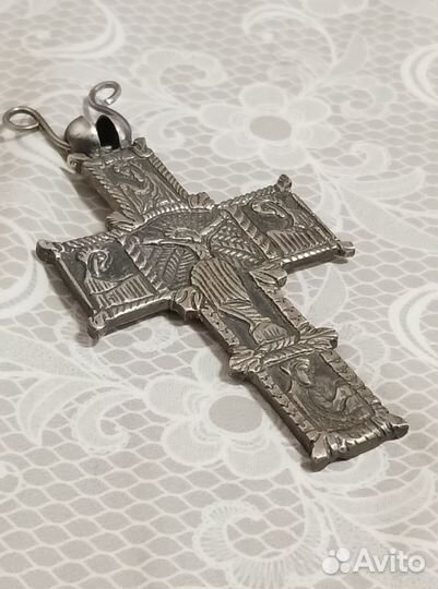 Крест наперсный Древневизантийский Серебро