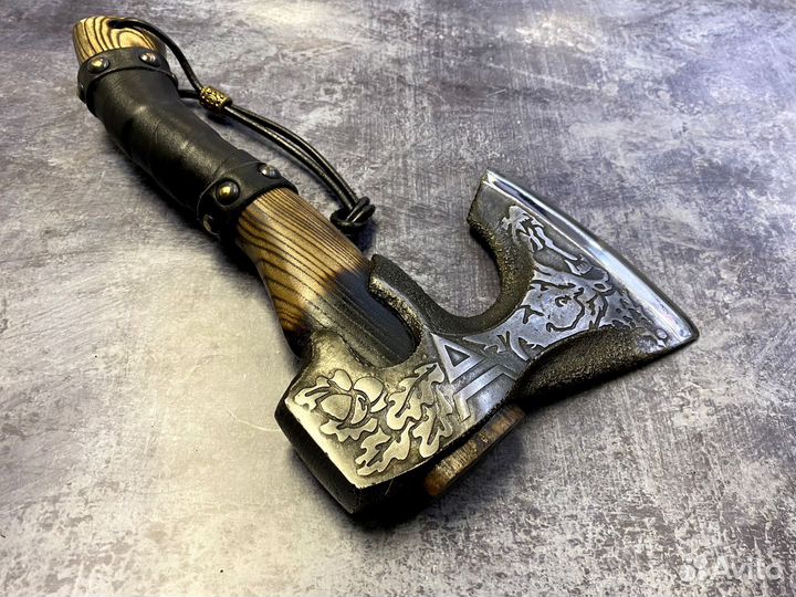 Топор ручной работы малый универсальный медведи, К