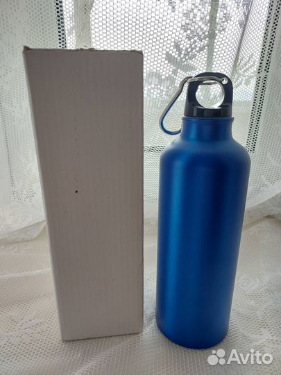Бутылка для воды металлическая новая