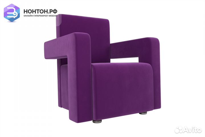 Кресло Рамос микровельвет фиолетовый