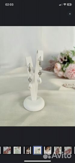 Продам свадебные серьги