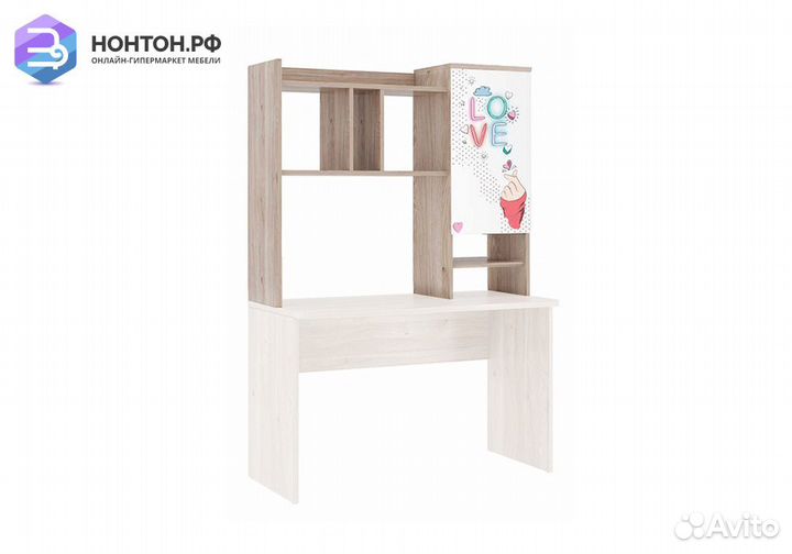 Надстройка для стола Алина 28.01 дуб мария / белый