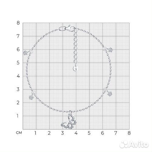 Браслет sokolov из серебра, 94051500, р.24