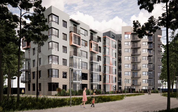 2-к. квартира, 73 м², 2/6 эт.