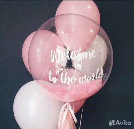 Воздушные шары.Выписка роддом Шарики гелиевые