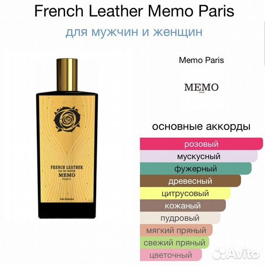 Memo French Leather распив 10 ml