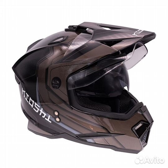 Шлем kioshi Fighter 802 мотард с очками