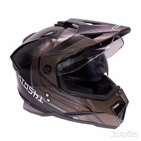 Шлем kioshi Fighter 802 мотард с очками