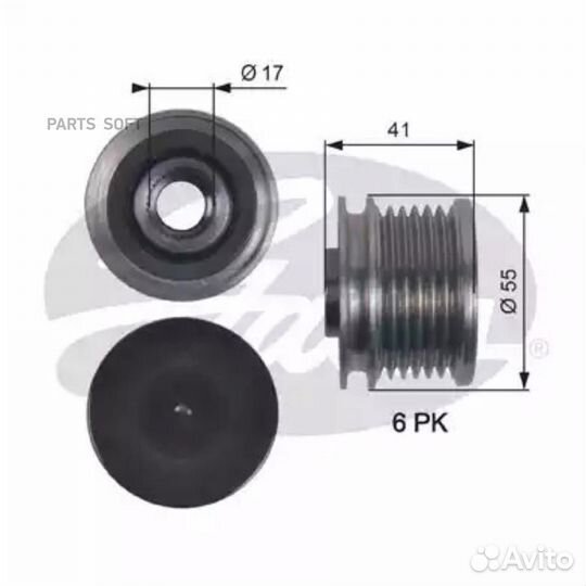 Gates OAP7115 Шкив генератора 7789-10089