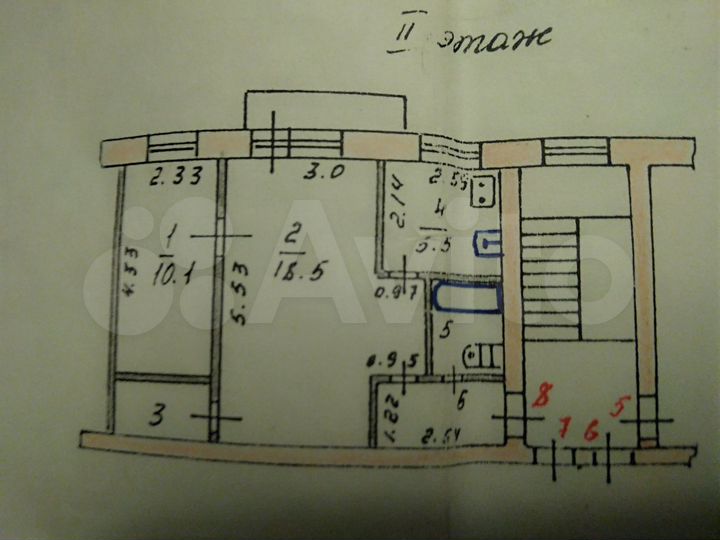 2-к. квартира, 49,2 м², 2/2 эт.