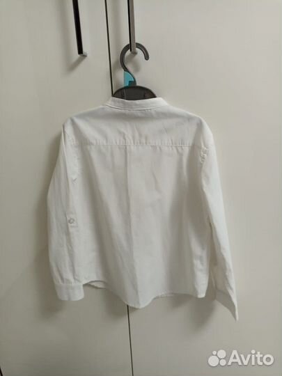 Белая рубашка для мальчика 116-122