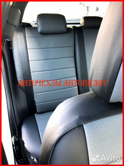 Чехлы Автопилот Mitsubishi ASX из экокожи чёр-сер