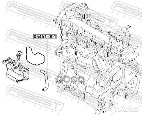 Шланг вентиляции картера 05451-001 Febest