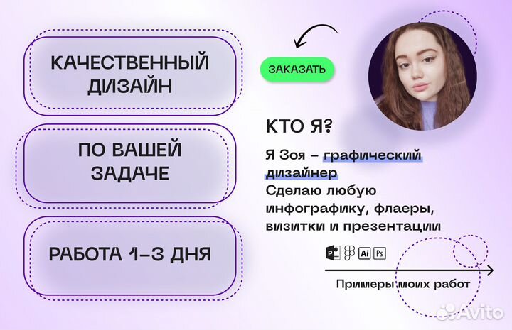 Графический дизайн/презентации, инфографика, медиа