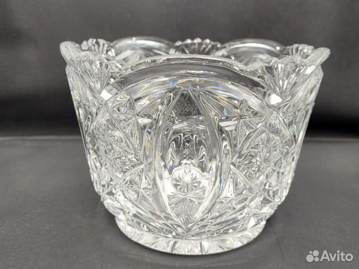 Ваза для конфет салатник Линза Хрусталь