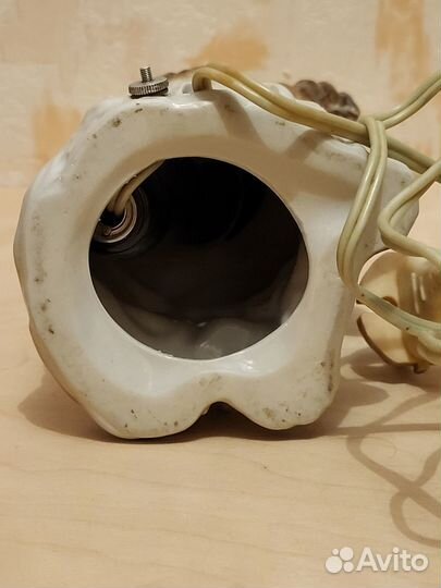 Фарфоровый светильник. Германия.Собака.Скай-терьер