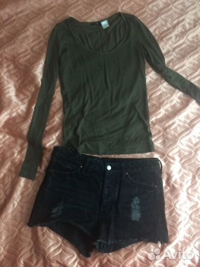 Вельветовые шорты с завышенной талией