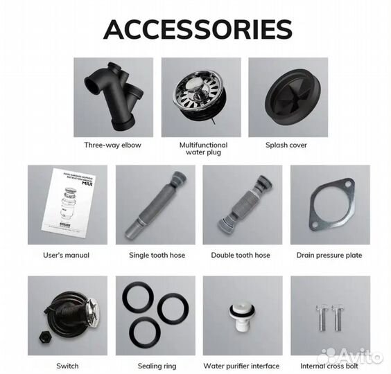 Измельчитель пищевых отходов miui