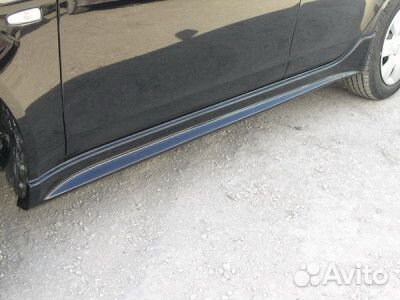 Накладки порогов Lancer X, пластик