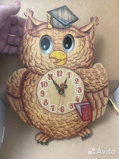 Часы настенные деревянные детские