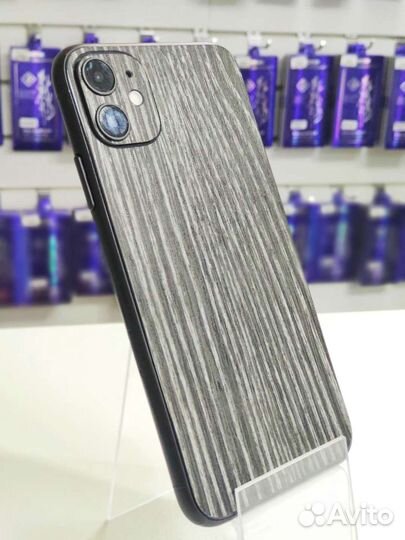 Текстурная защита iPhone X/11/12 фактура дерева