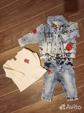 Джинсовый костюм для девочки
