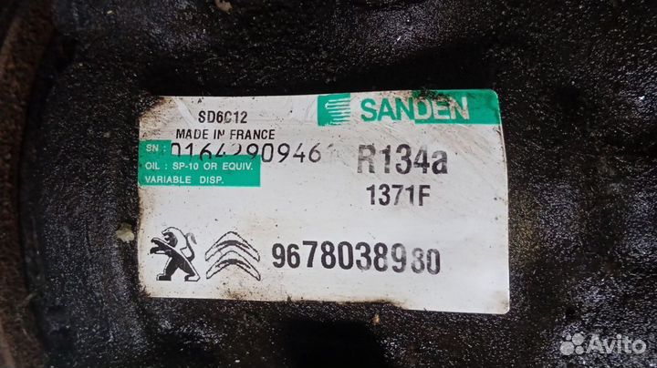 Компрессор кондиционера Peugeot 508
