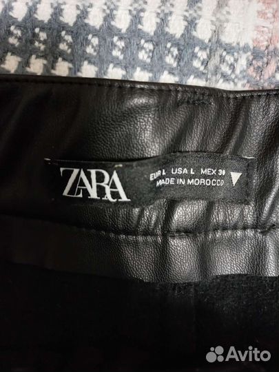 Шорты zara из экокожи L