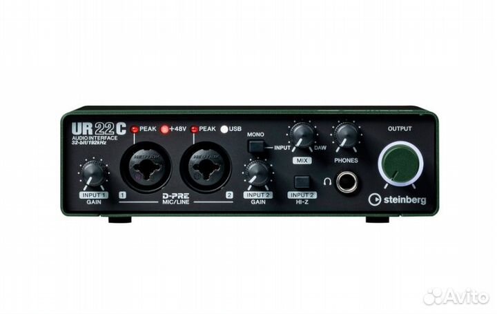Внешняя звуковая карта Steinberg UR22-C (зеленый)
