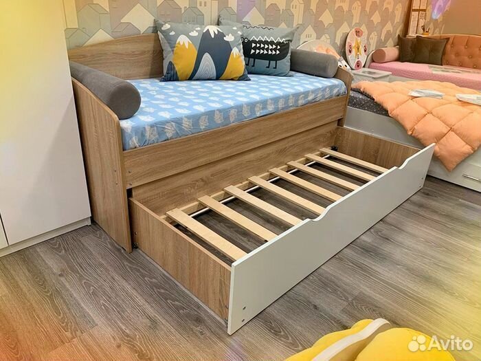 Кровать лдсп 2е спальное без мягкой спинки для мал