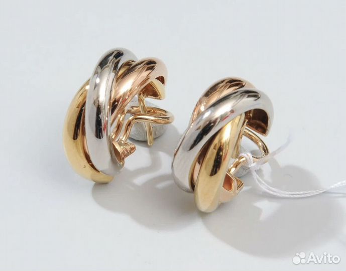 Серьги Cartier trinity