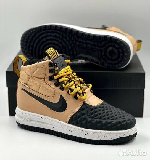 Nike Lunar Force 1 Duckboot Black Light Bone